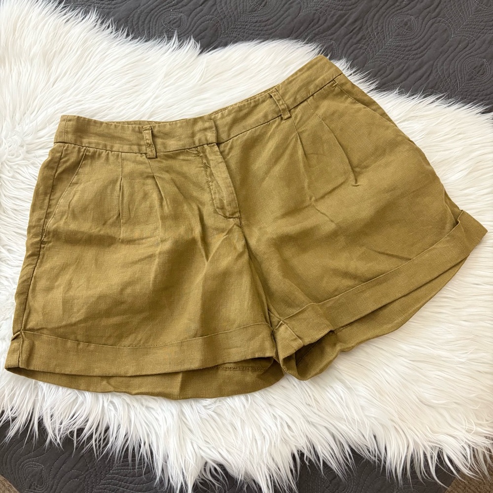 Tommy Bahama Green Safari 4” Linen Shorts
